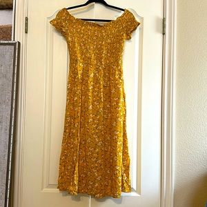 Yellow floral dress